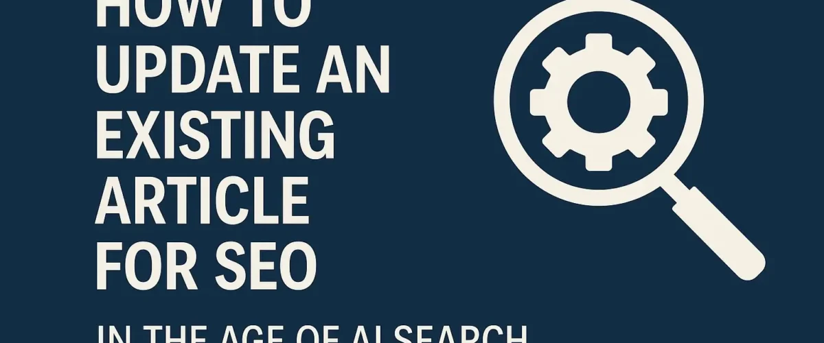 עדכון מאמרים SEO איך לעדכן מאמר קיים ב-SEO בעידן החיפוש הגנרטיבי